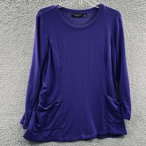 Susan Graver Womens Tunic Top M Elevated Basics Minimalist Capsule Cozy Layering